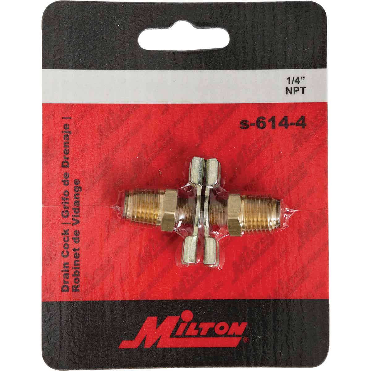 Milton 1/4 In. NPT Brass Drain Cock Image 2