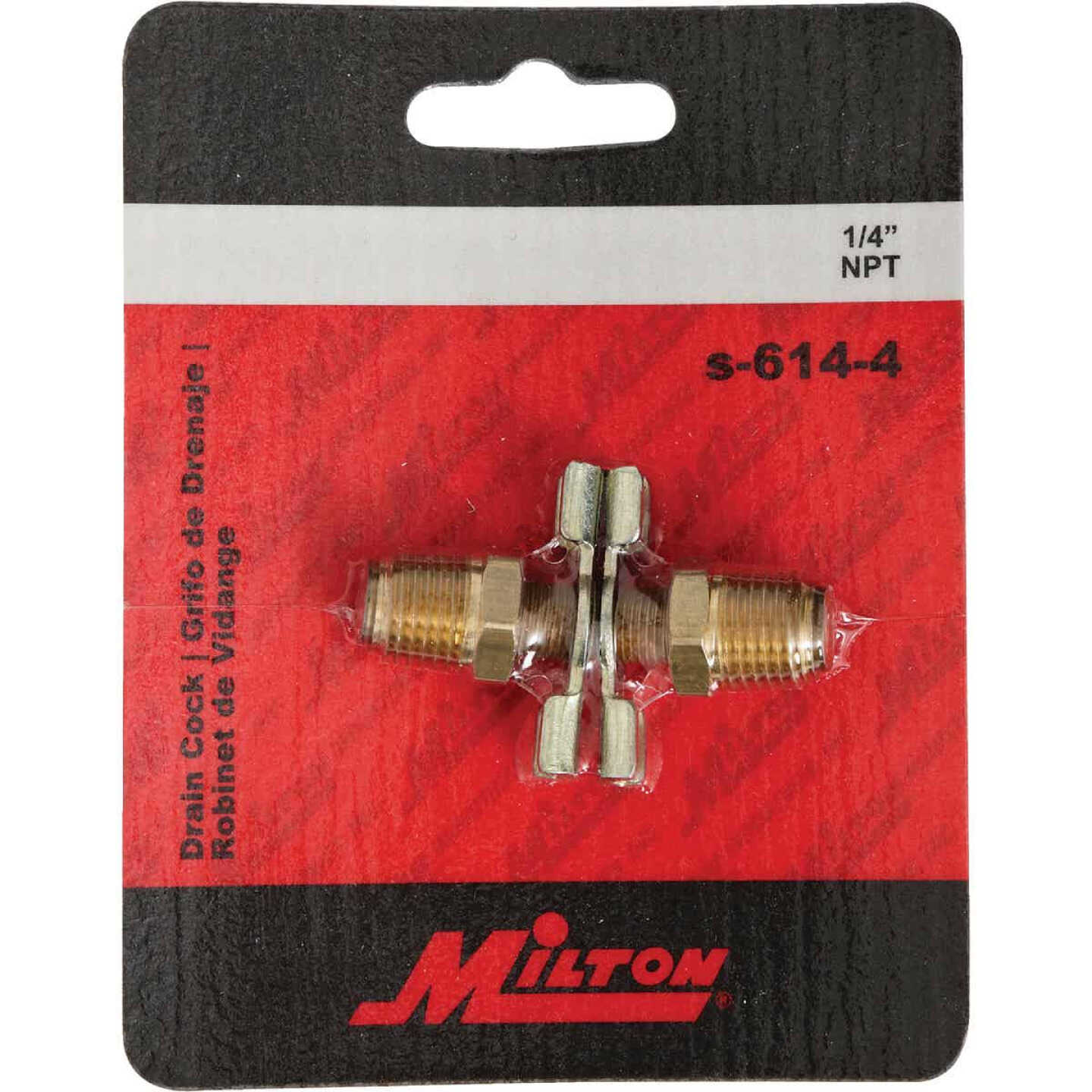 Milton 1/4 In. NPT Brass Drain Cock Image 2