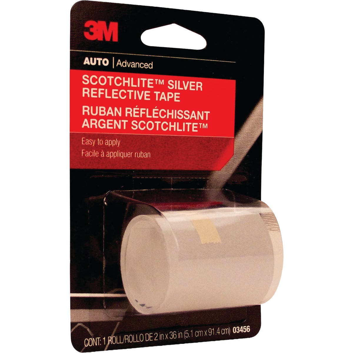 3M Scotchlite 2 In. x 36 In. Silver Reflective Safety Tape
