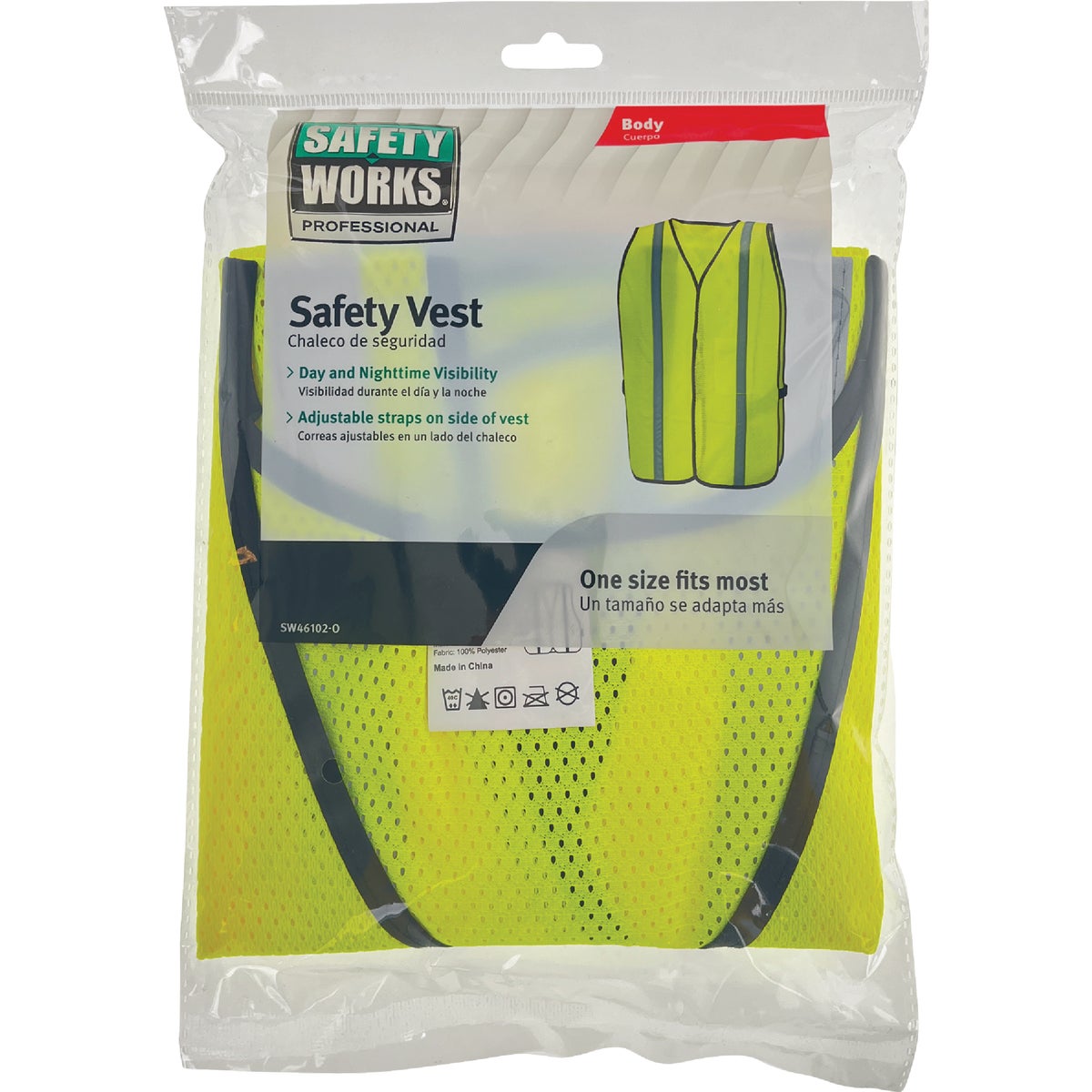 PIP Pro Safety General Purpose Adjustable Hi Visibility Yellow Safety Vest Image 2