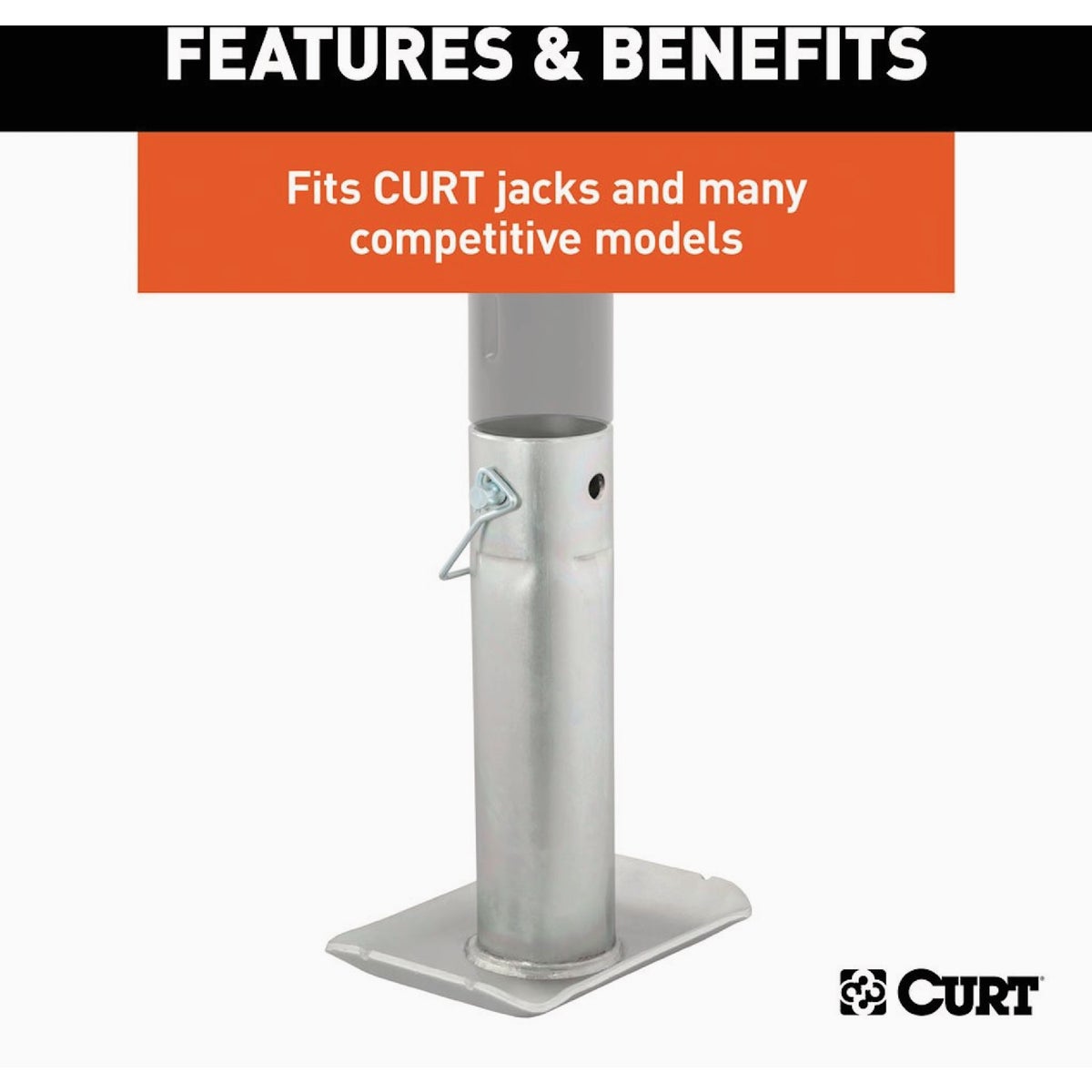 Curt Mfg. Pin-On Trailer Jack Foot Plate Image 4