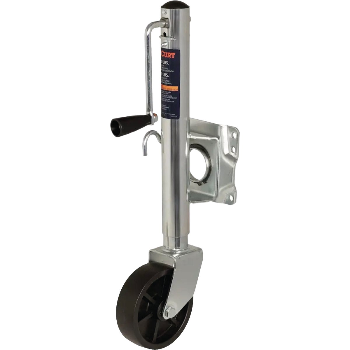 CURT 10 In. 1000 Lb. Marine Trailer Jack with 6 In. Wheel