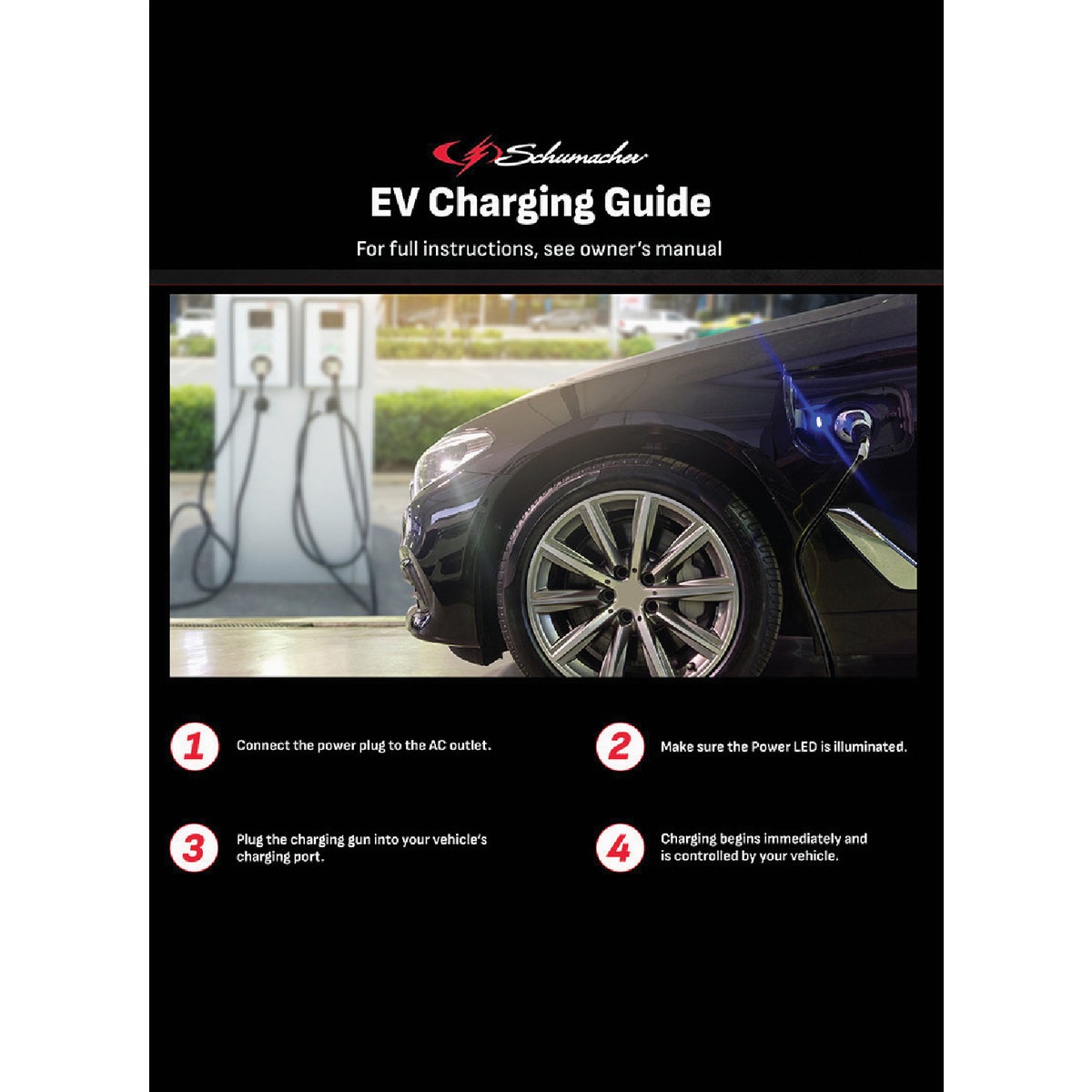 Schumacher Level 1 Portable EV Charger with 20 Ft. Cable Image 5