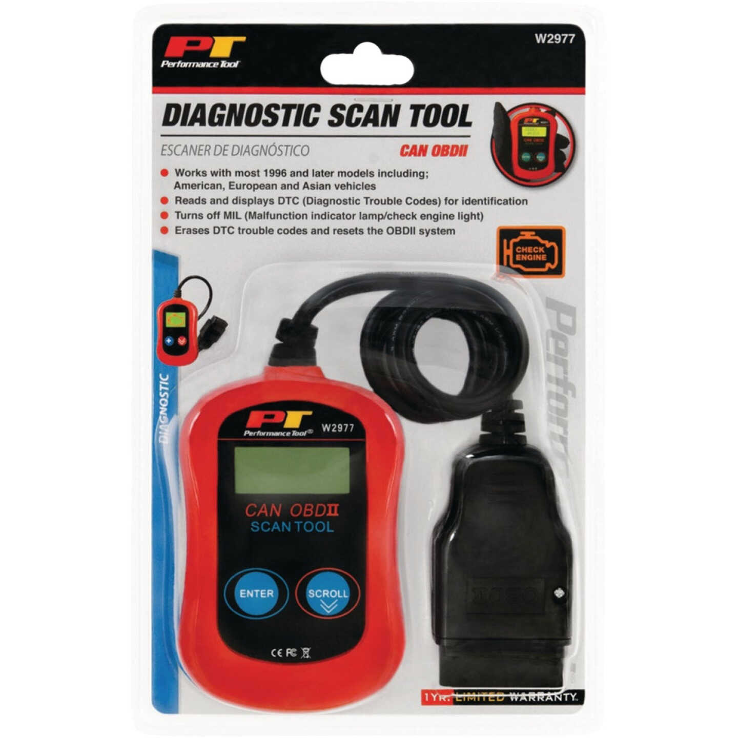 Performance Tool CAN OBDII Diagnostic Scan Tool Image 4