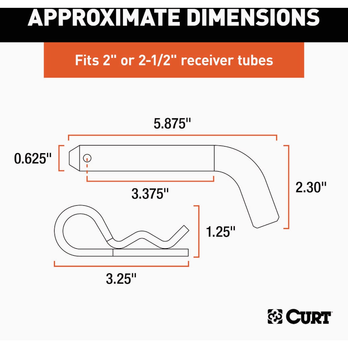 CURT 5/8 In. Hitch Pin Image 2