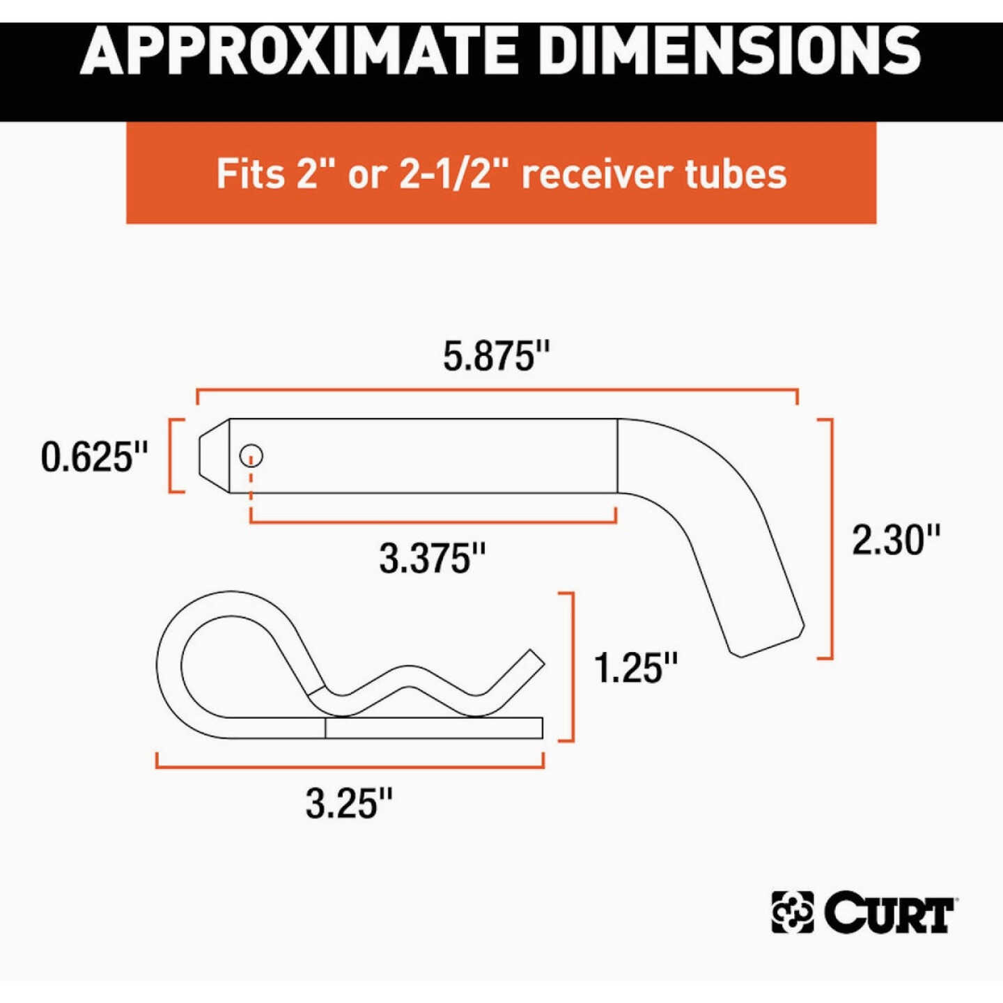 CURT 5/8 In. Hitch Pin Image 2