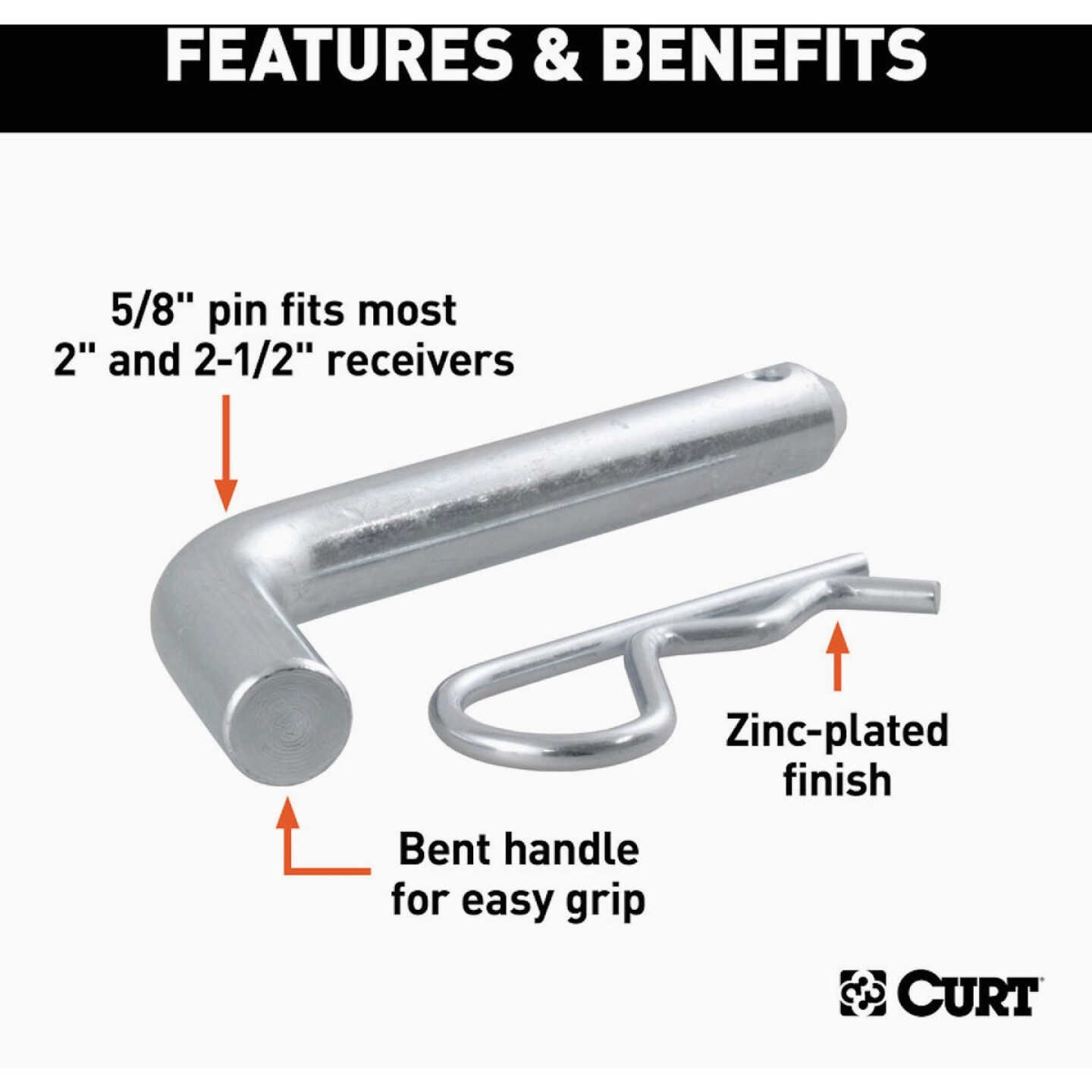 CURT 5/8 In. Hitch Pin Image 3
