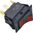 Seachoice 15A 12V Black Rocker Switch, On (Red)/Off/On (Red) Image 1