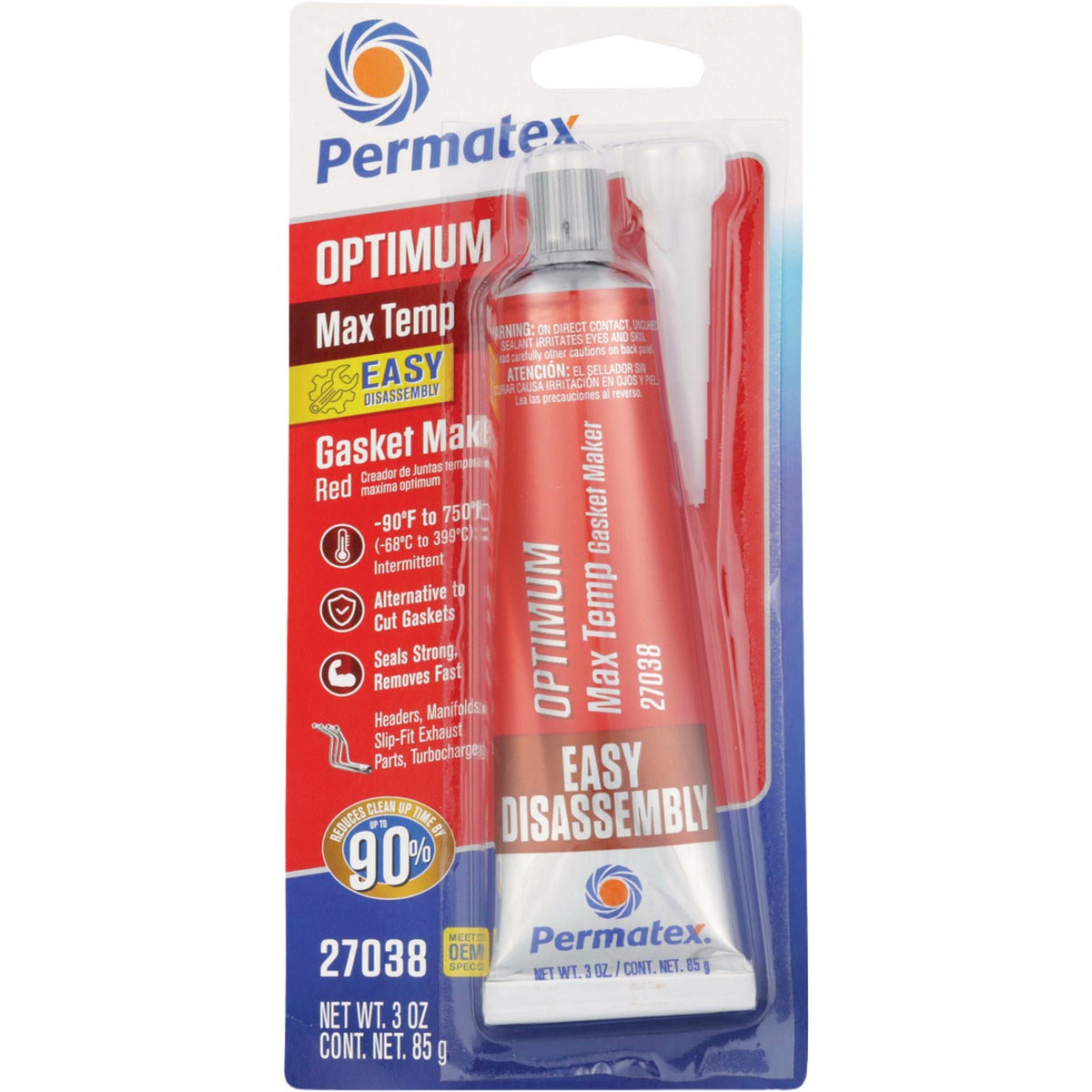 Permatex 3.35 Oz. Red Optimum Max Temperature Gasket Maker Image 2