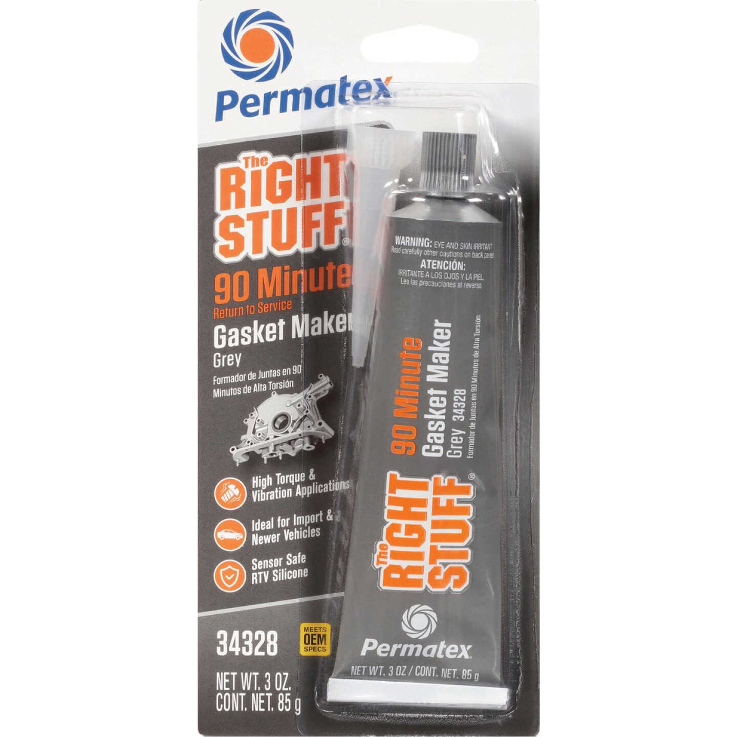 Permatex 3 Oz. Gray Right Stuff 90-Minute High-Torque Gasket Maker Image 2