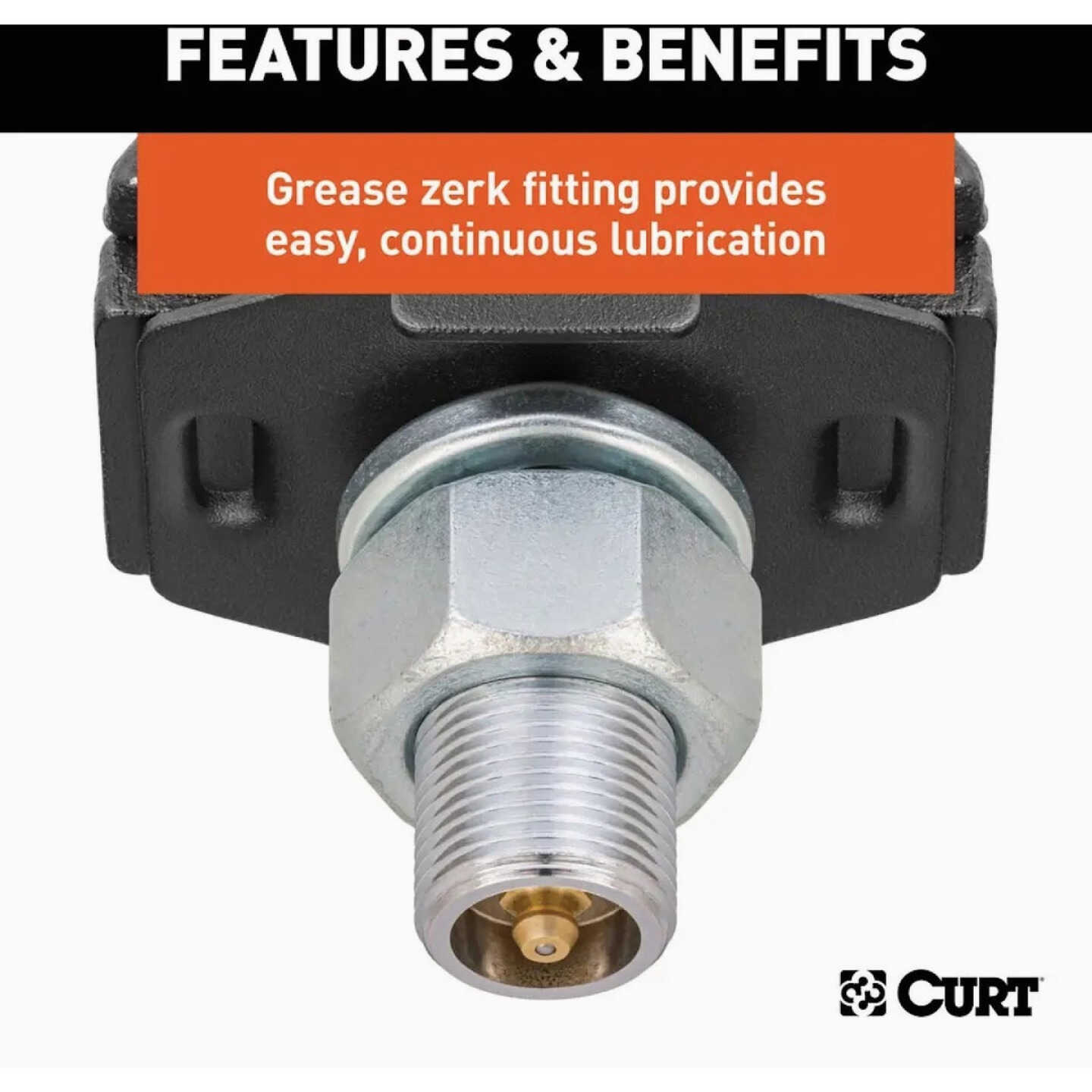 Curt Loaded Ball Mount with 2 In. Ball (2" Shank, 7,500 lbs., 6" Drop) Image 5