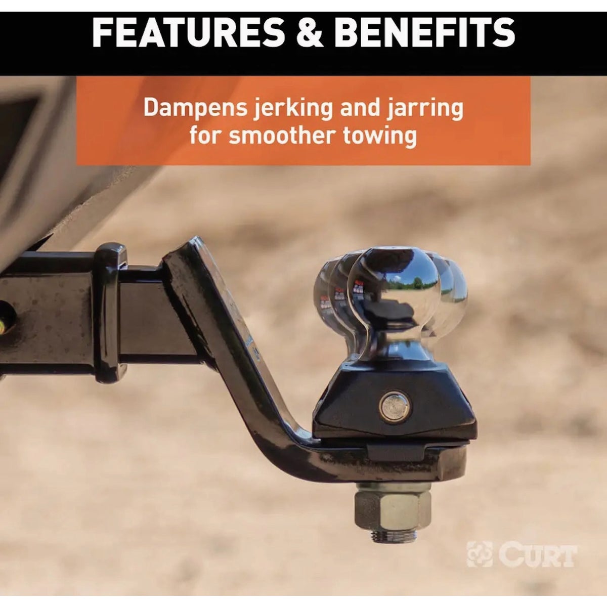 Curt Loaded Ball Mount with 2 In. Ball (2" Shank, 7,500 lbs., 6" Drop) Image 3