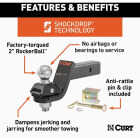 Curt Loaded Ball Mount with 2 In. Ball (2" Shank, 7,500 lbs., 6" Drop) Image 6