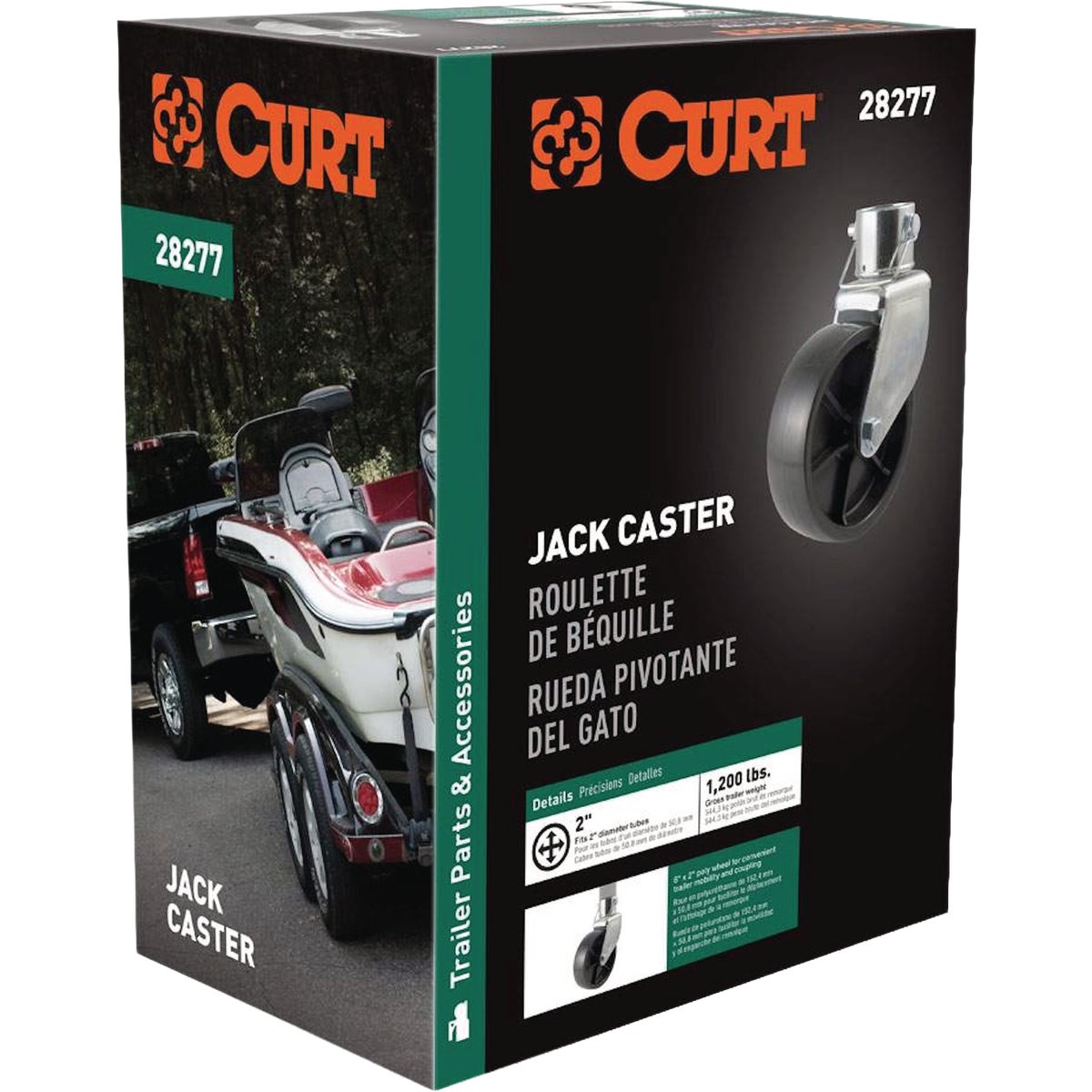 CURT 6 In. Trailer Jack Caster Image 5