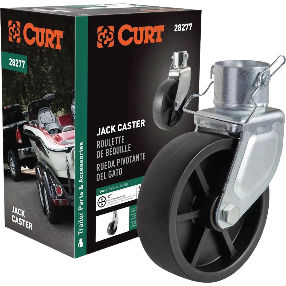 CURT 6 In. Trailer Jack Caster Image 6