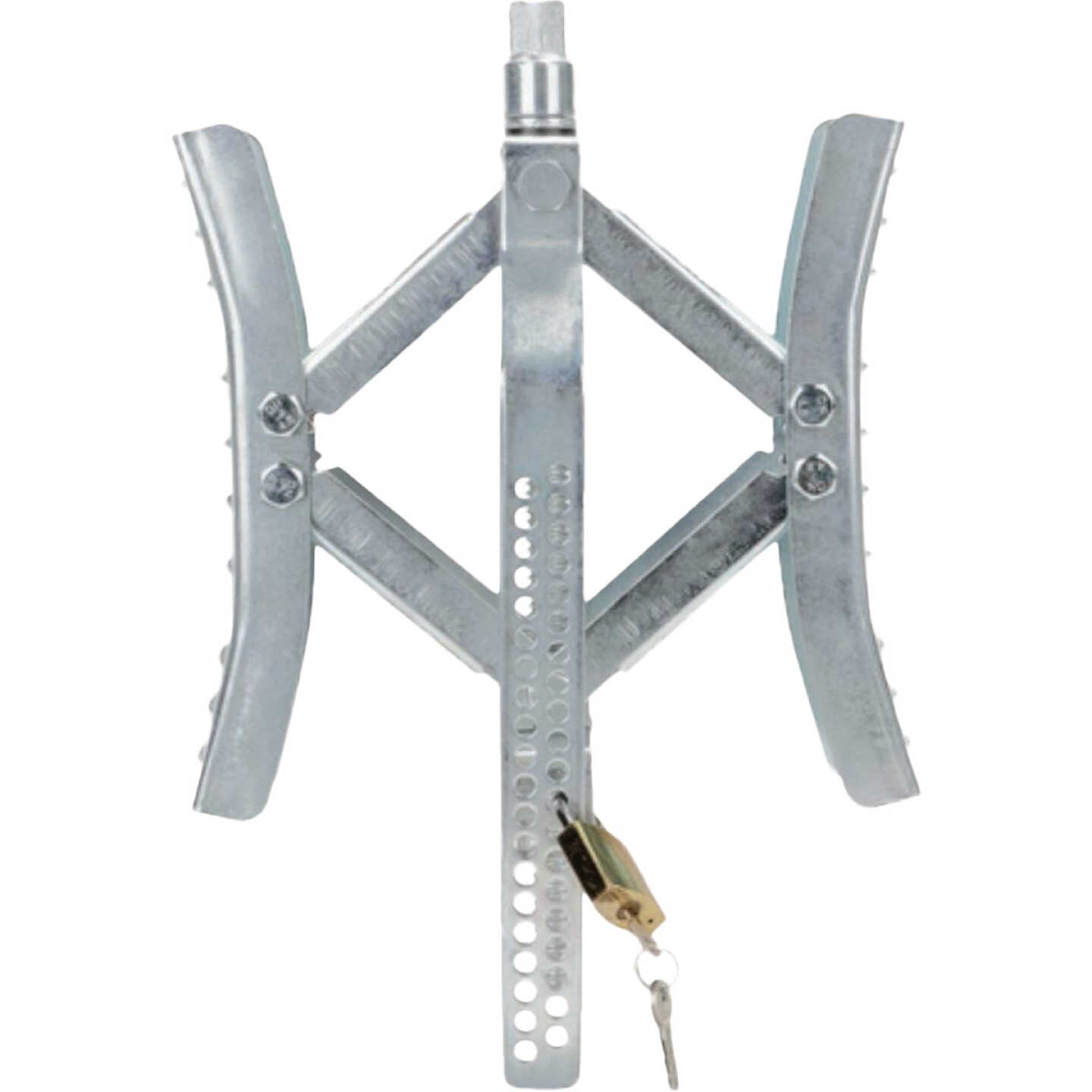 Camco EazLift 10 In. Metal Wheel Stop with Wrench and Lock Image 1