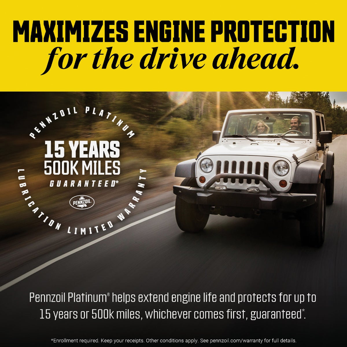 Pennzoil Platinum Full Synthetic 0W-20 Motor Oil, 5 Qt. Image 4
