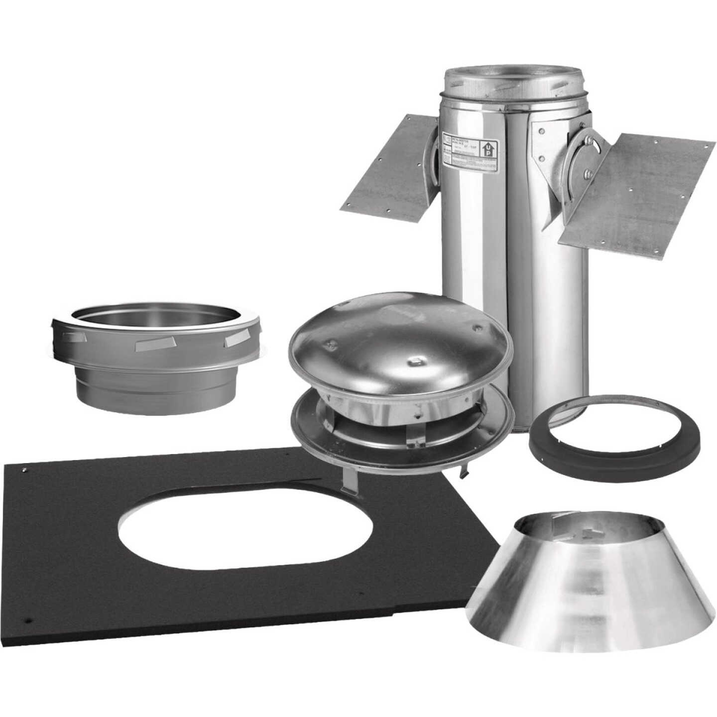Selkirk Sure-Temp 8 In. Stainless Steel Pitched Ceiling Chimney Support Kit Image 1