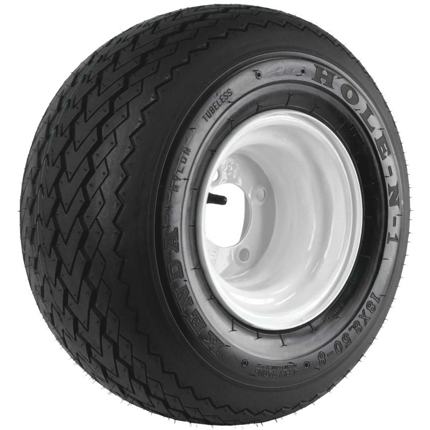 Kenda Loadstar Golf Cart Assembly 18x8,50-8 4ply Sawtooth 4 Hole Image 1
