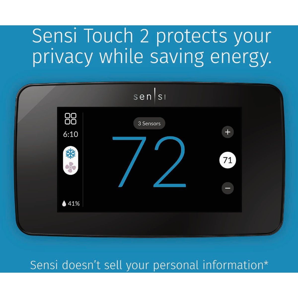 Copeland Sensi Touch 2 Room Sensor Compatible Wi-Fi Smart Thermostat Image 2