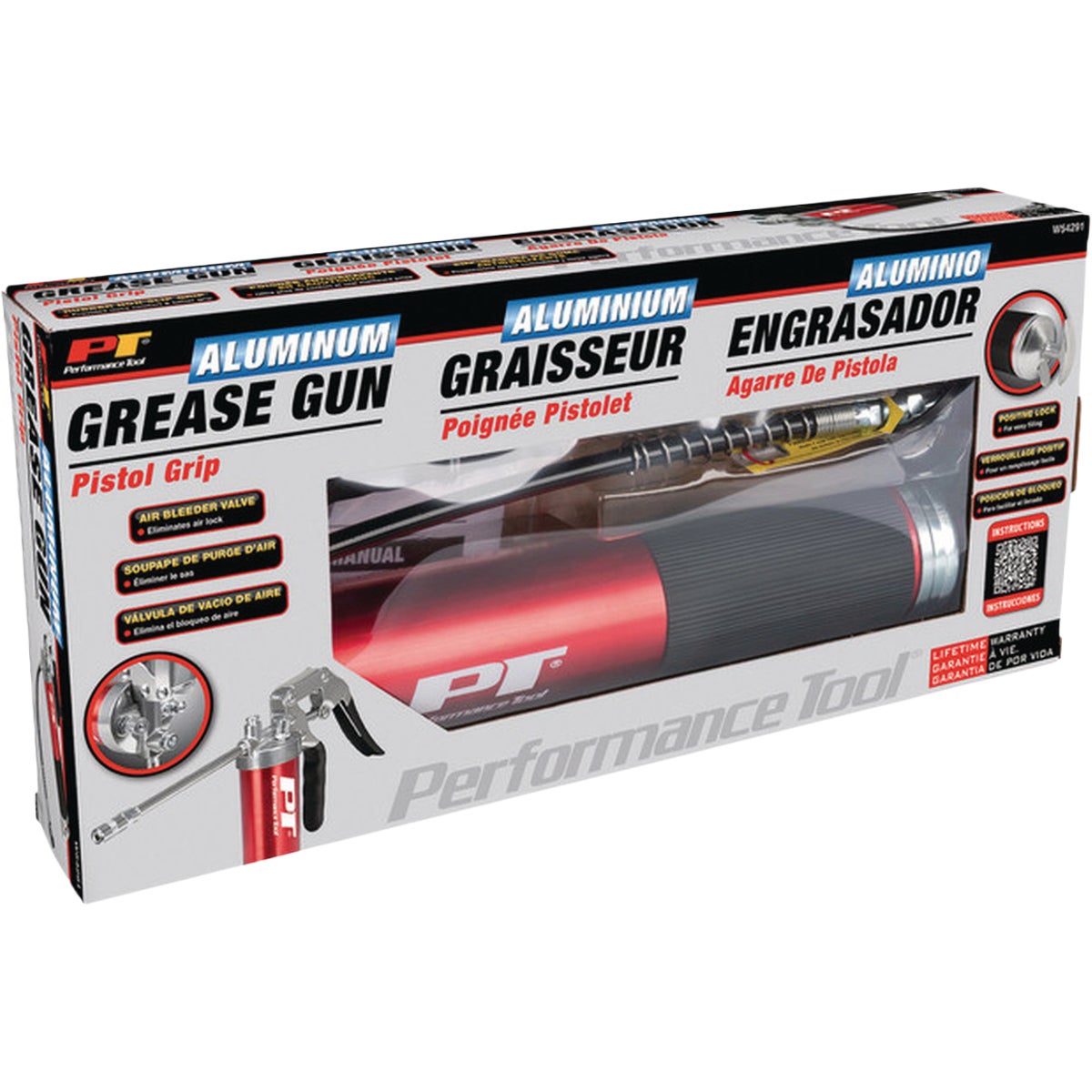 Performance Tool Aluminum Pistol Grip Grease Gun Image 4