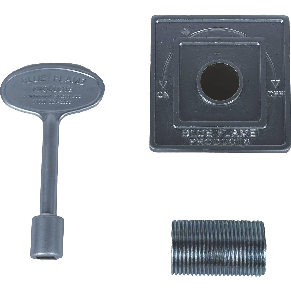 Blue Flame Universal Square Flange & 3 In. Matching Key