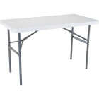 Lifetime 4 Ft. x 24 In. White Granite Light Commercial Folding Table Image 1