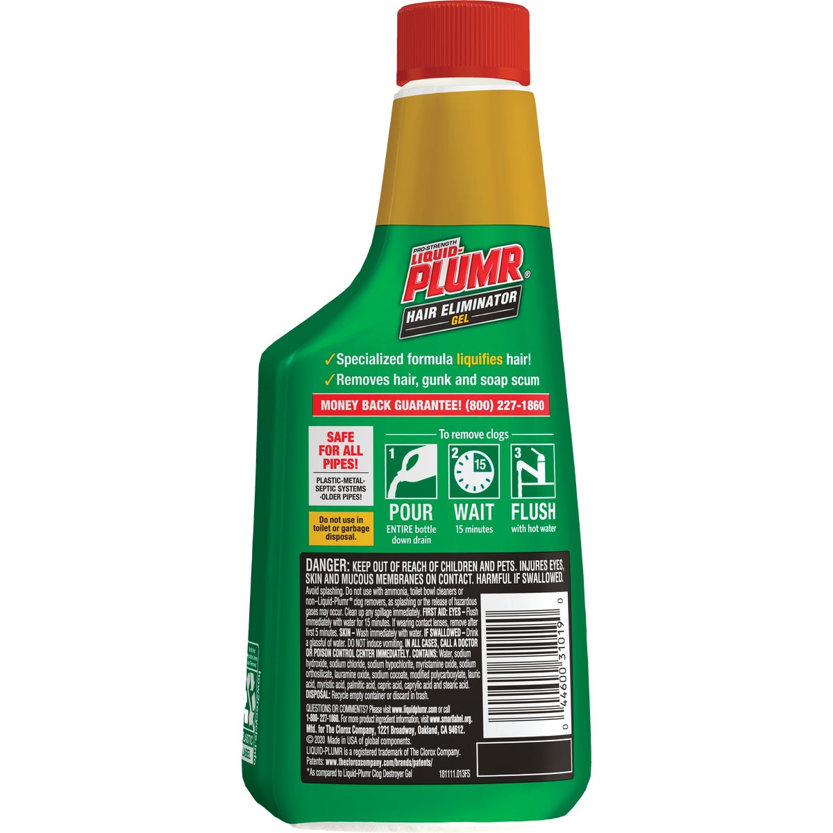 Liquid Plumr Hair Clog Eliminator 16 Oz. Gel Drain Opener & Cleaner Image 8