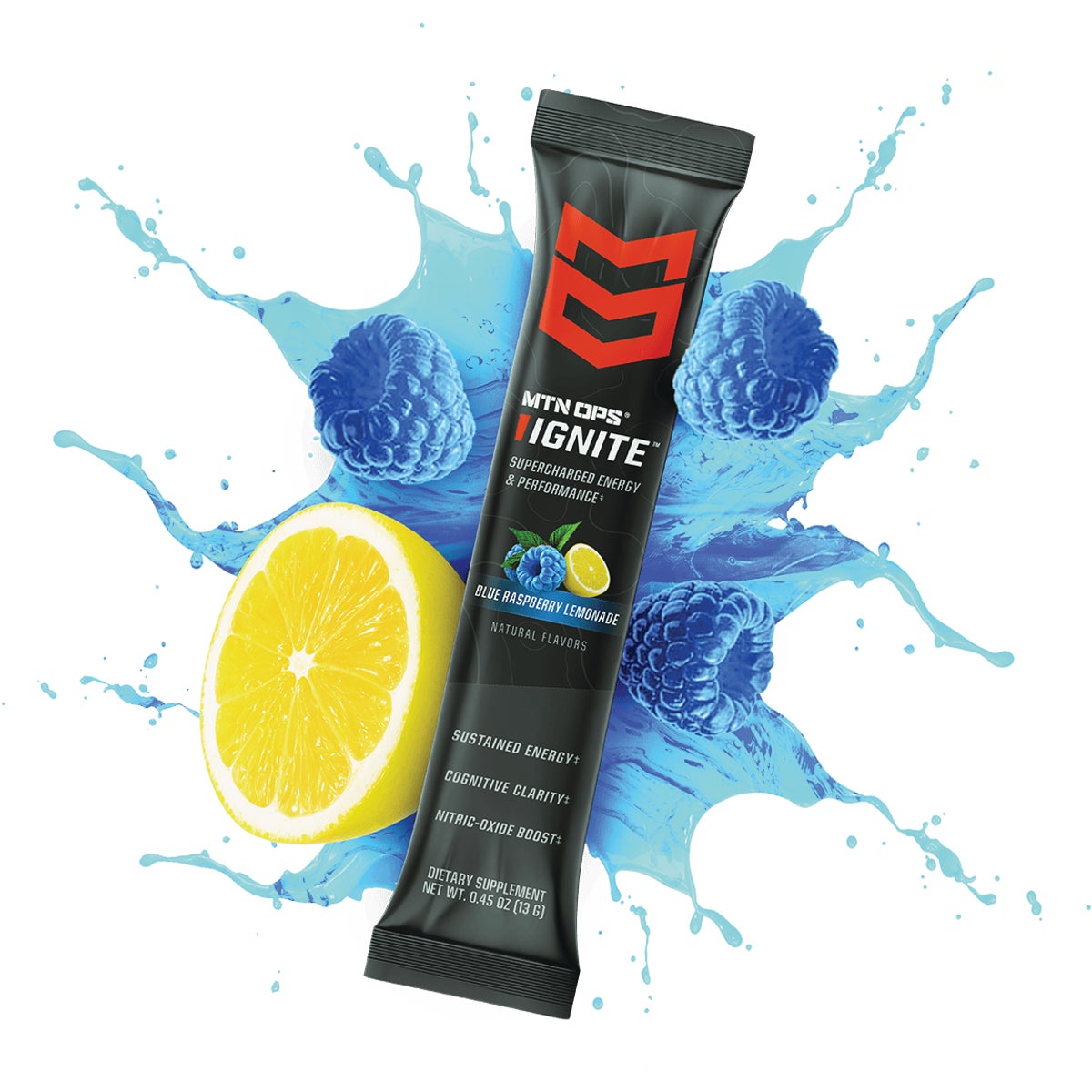 MTN OPS Ignite Blue Raspberry Energy Drink Mix