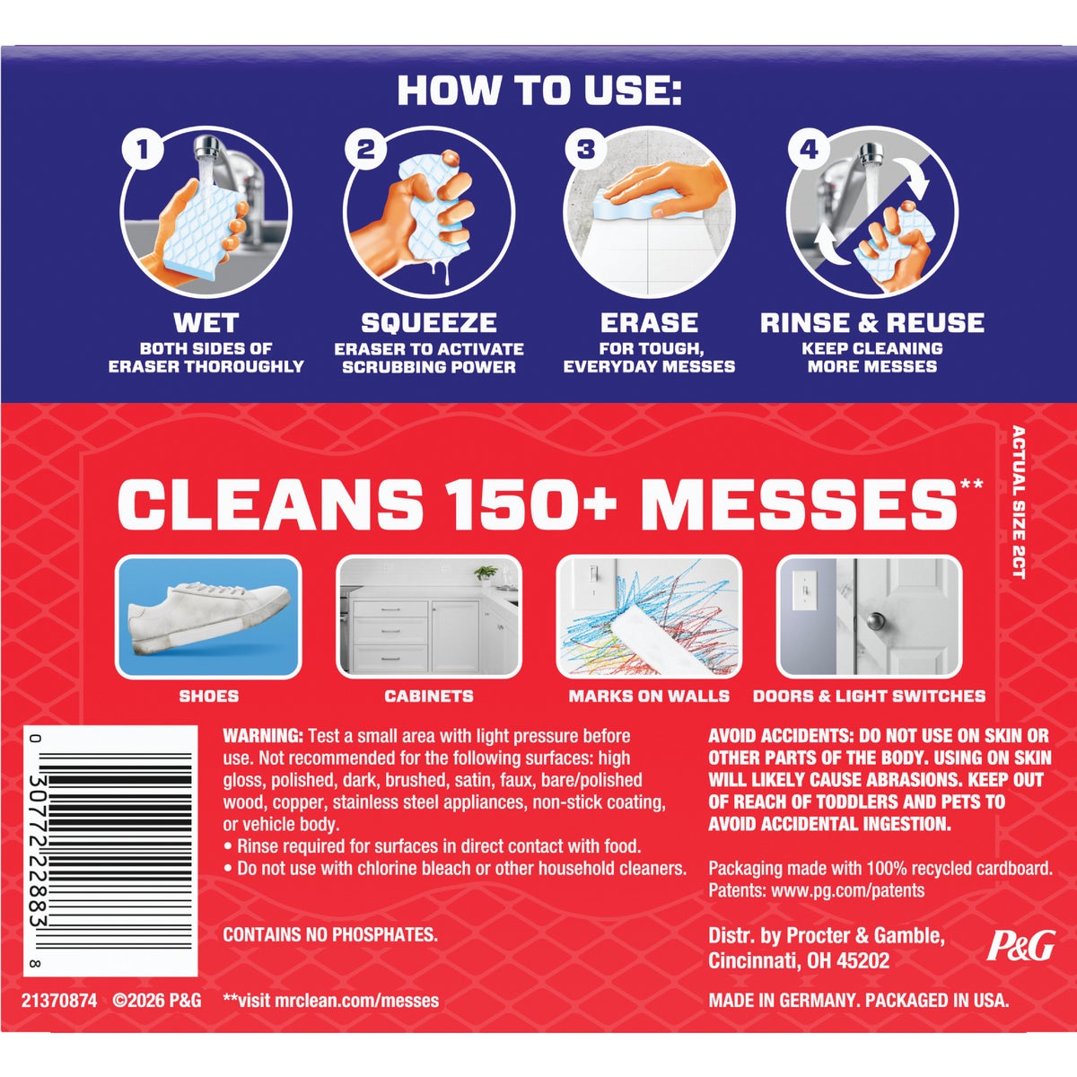 Mr. Clean Magic Eraser Whole Home Extra Durable Cleansing Pad (2-Count) Image 5