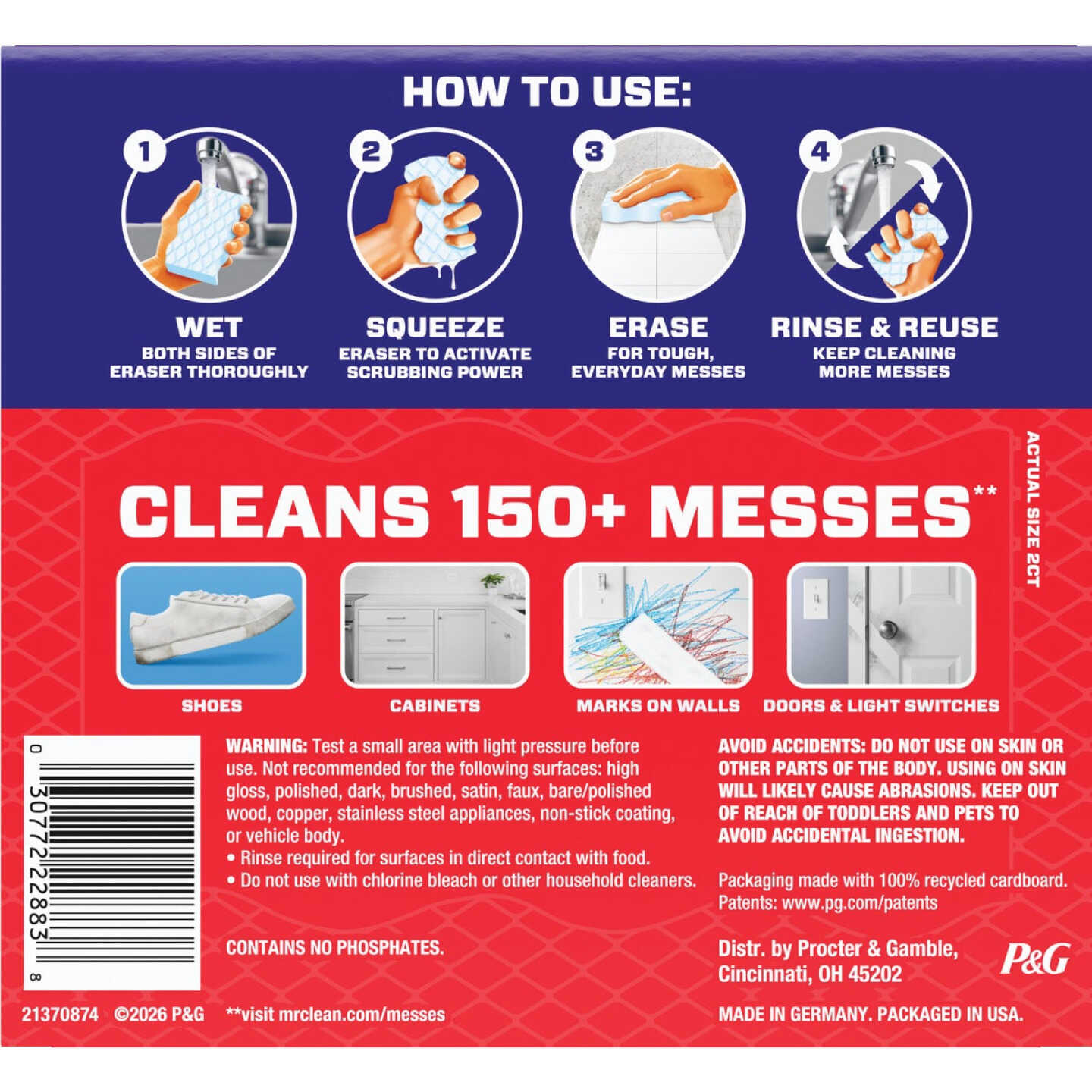 Mr. Clean Magic Eraser Whole Home Extra Durable Cleansing Pad (2-Count) Image 5