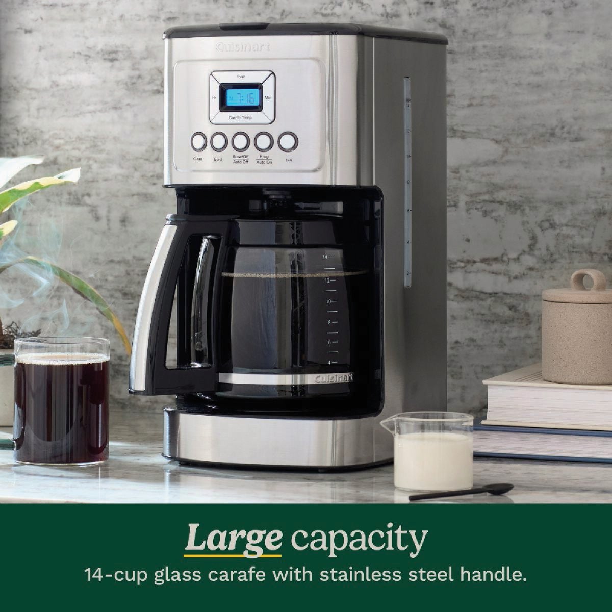 Cuisinart 14-Cup Perfect Temp Programmable Coffee Maker, Stainless Image 3
