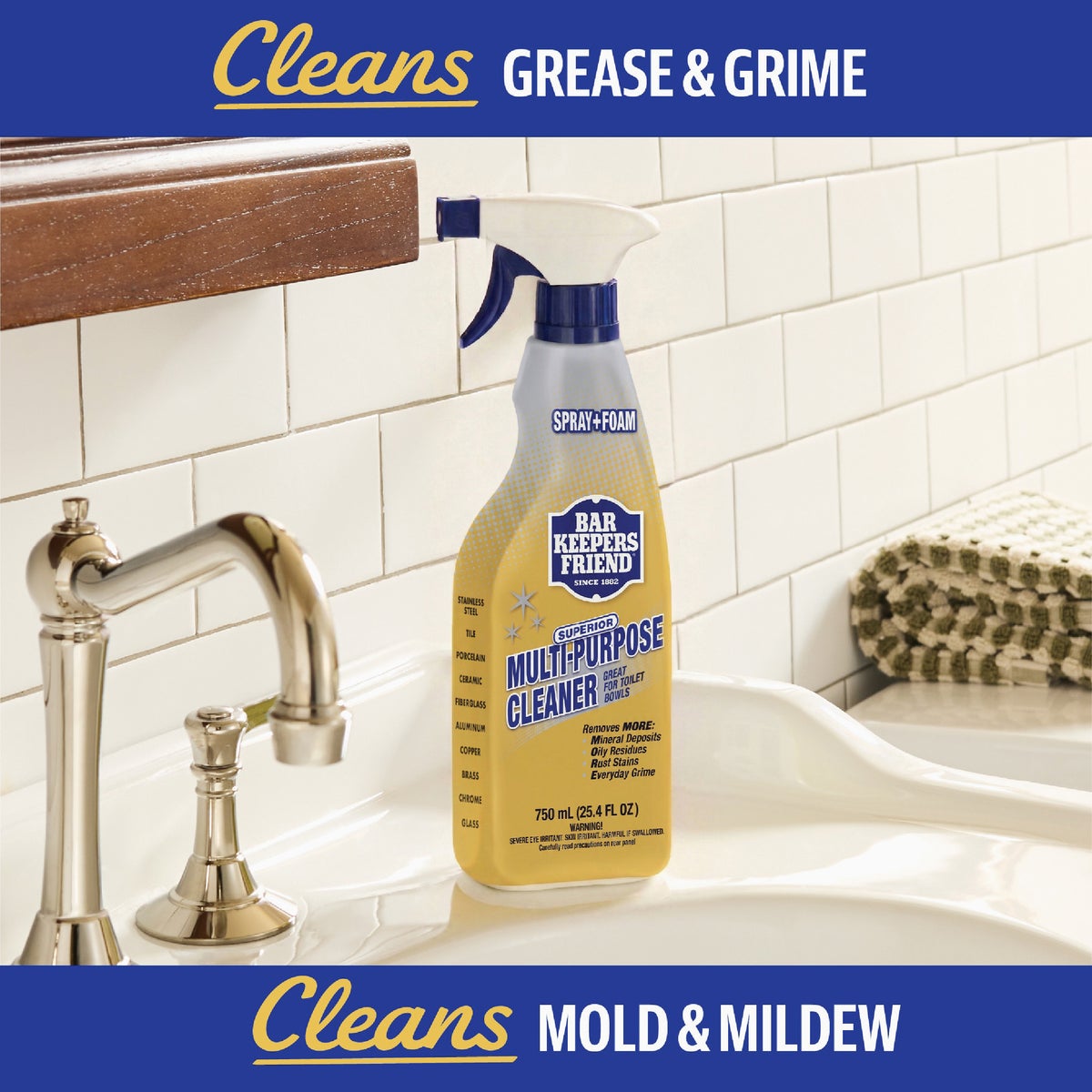 Bar Keepers Friend 25.4 Oz. Spray and Foam Multi-Purpose Cleaner Image 6