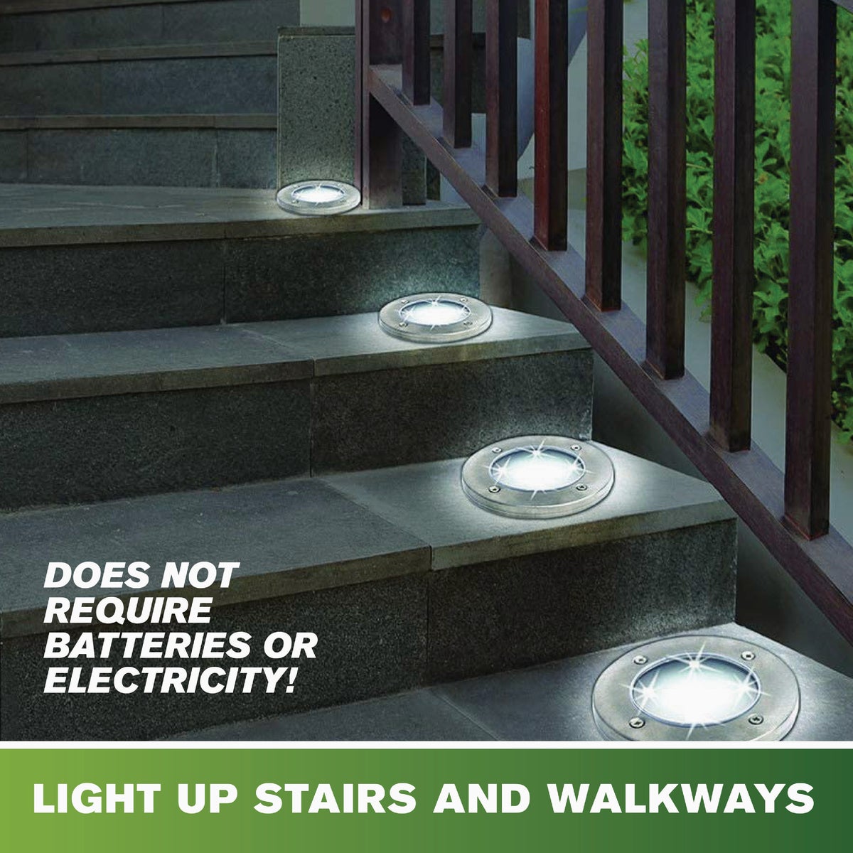 Bell+Howell Outdoor Solar LED Disk Lights (4-Pack) Image 3