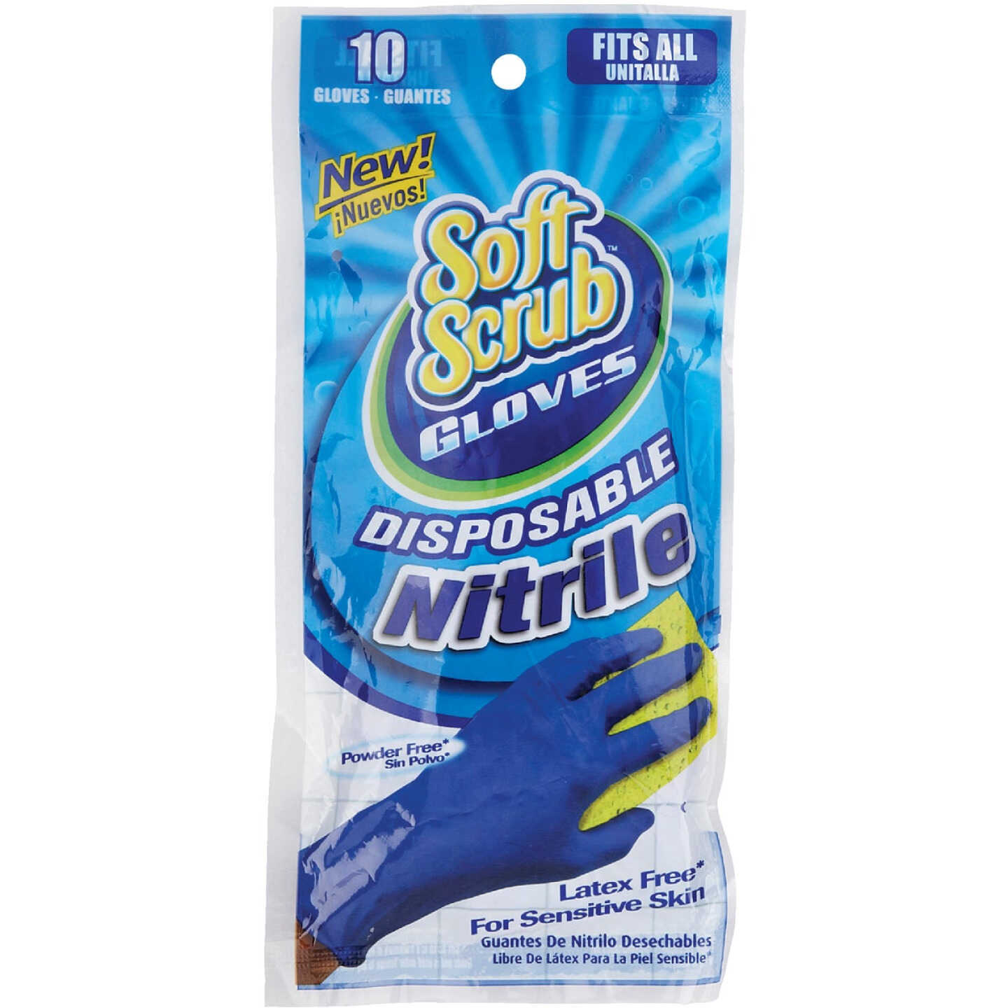 Soft Scrub 1 Size Fits All Nitrile Disposable Glove (10-Pack) Image 1