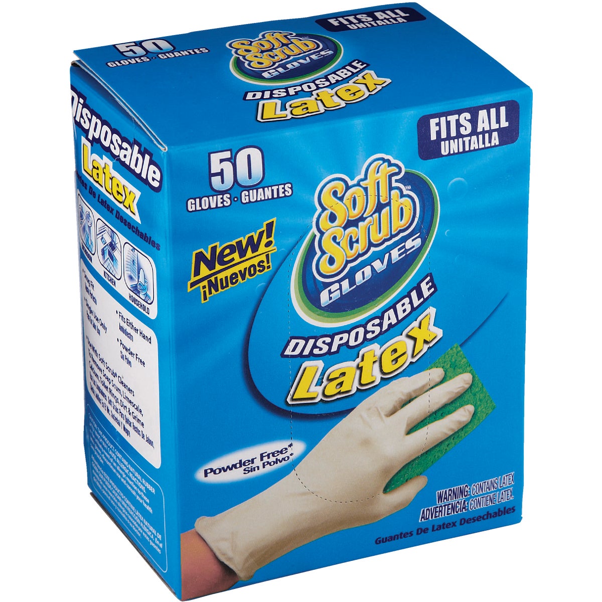 Soft Scrub 1 Size Fits All Latex Disposable Glove (50-Pack) Image 1