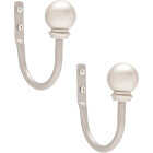 Kenney 4 In. Ball Drapery Holdback, Antique Pewter (2-Pack) Image 1