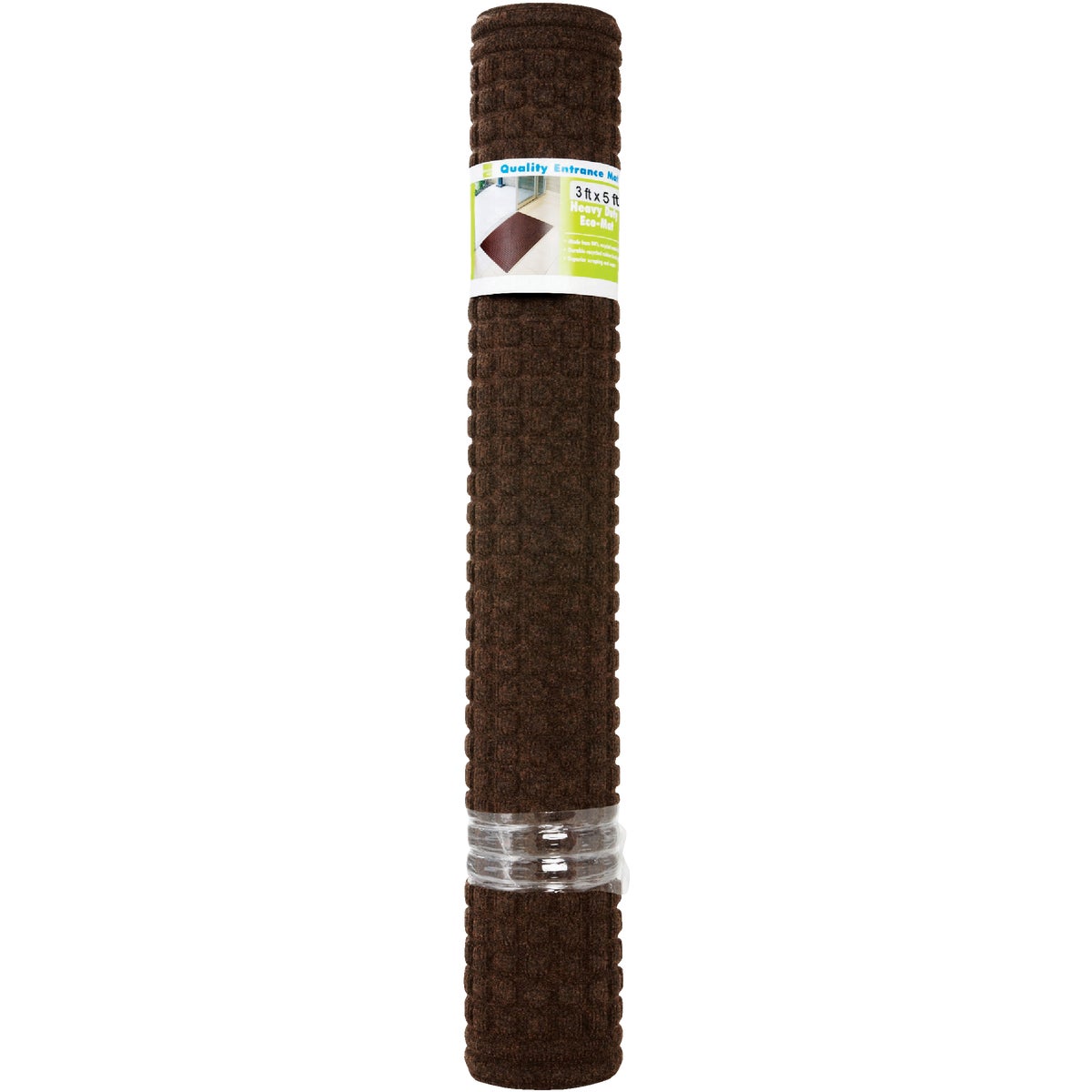 Apache Textures Walnut 36 In. x 60 In. Carpet/Recycled Rubber Door Mat Image 2