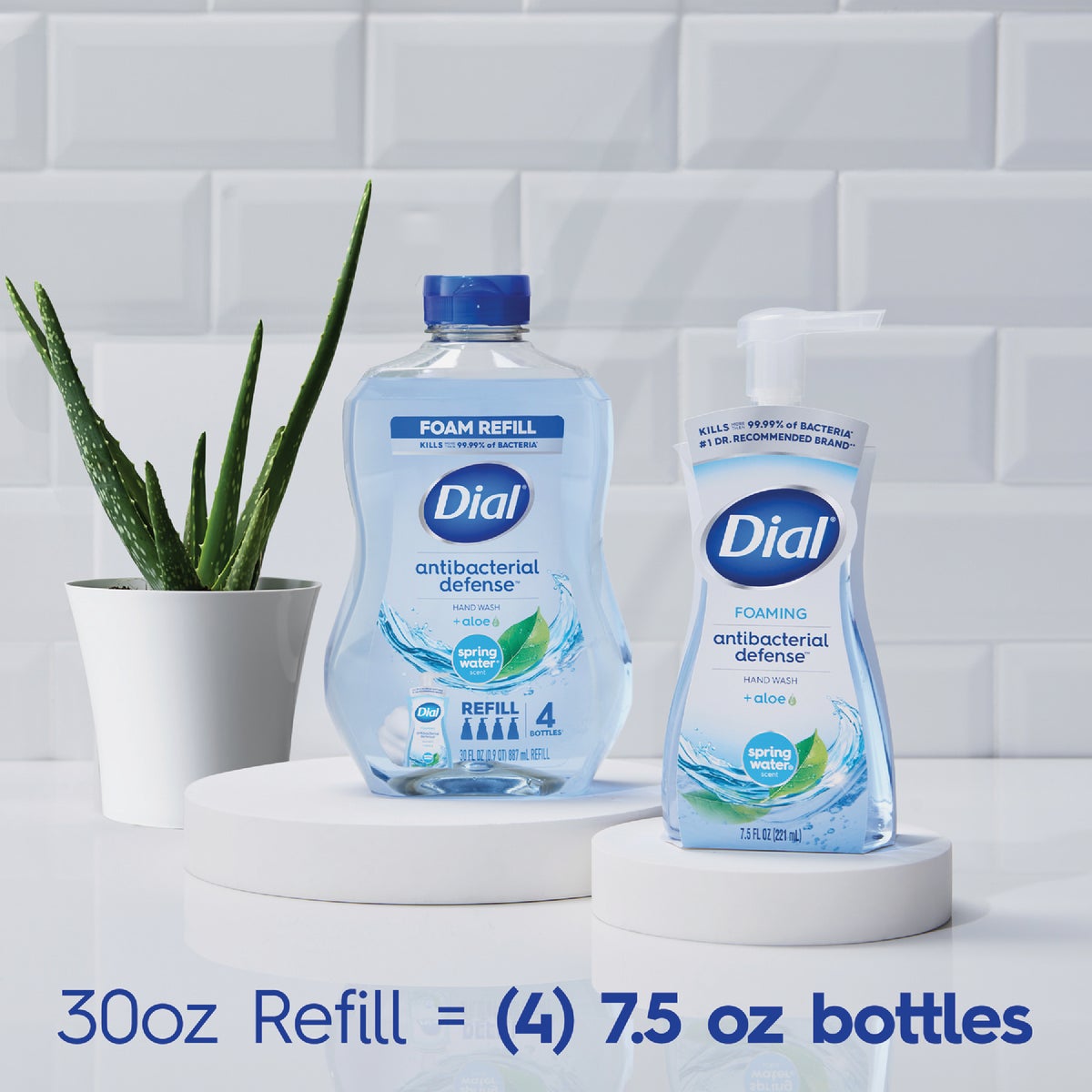 Dial Antibacterial Defense 7.5 Oz. Spring Water + Aloe Foaming Hand Soap Image 6