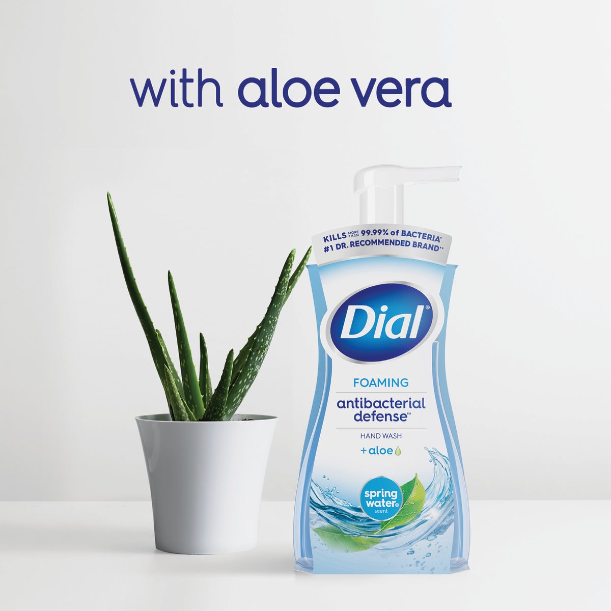 Dial Antibacterial Defense 7.5 Oz. Spring Water + Aloe Foaming Hand Soap Image 3