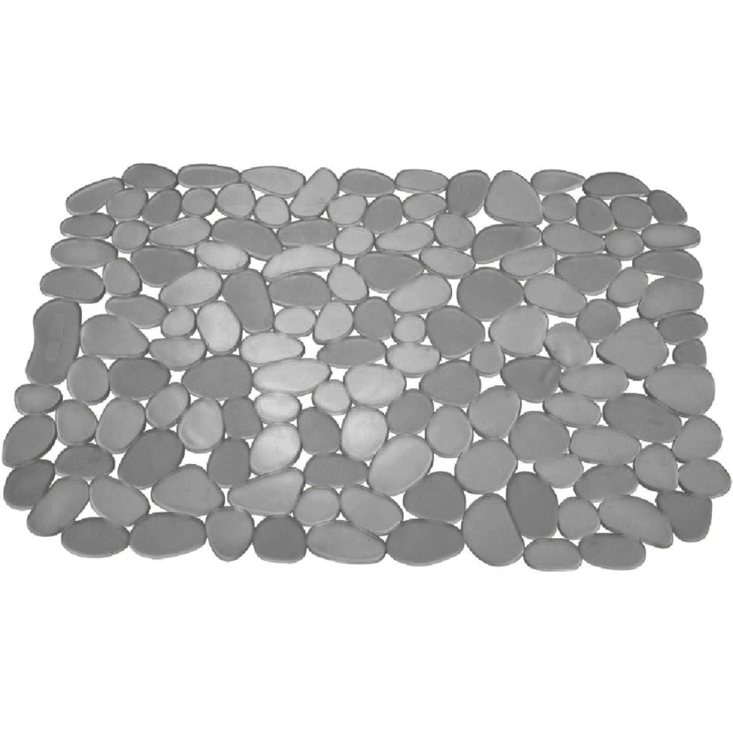 iDesign Pebblz 10.5 In. x 12.25 In. Graphite Sink Mat Image 1