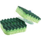 Libman 3.5 In. x 3.5 In. Green Scrub Sponge (2-Count) Image 1