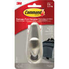 Command Large Forever Classic Hook, Brushed Nickel, 1 Hook, 2 Strips Image 2
