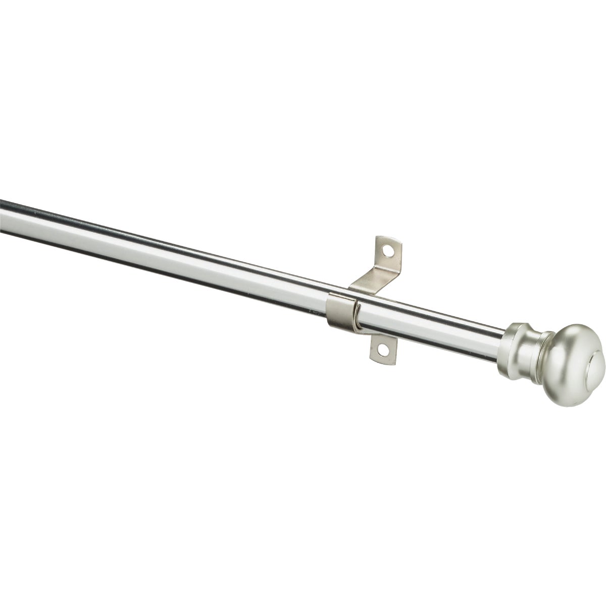 Kenney Ashby 28 In. To 48 In. 7/16 In. Satin Silver Standard Cafe Rod Image 1