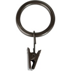 Kenney 5/8 In. To 3/4 In. Clip Curtain Ring, Brown (14-Pack) Image 1