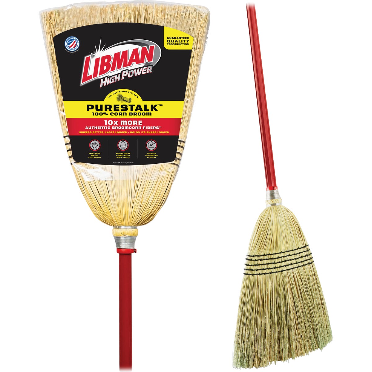 Libman 12.5 In. W. x 58 In. Steel Handle Corn Broom