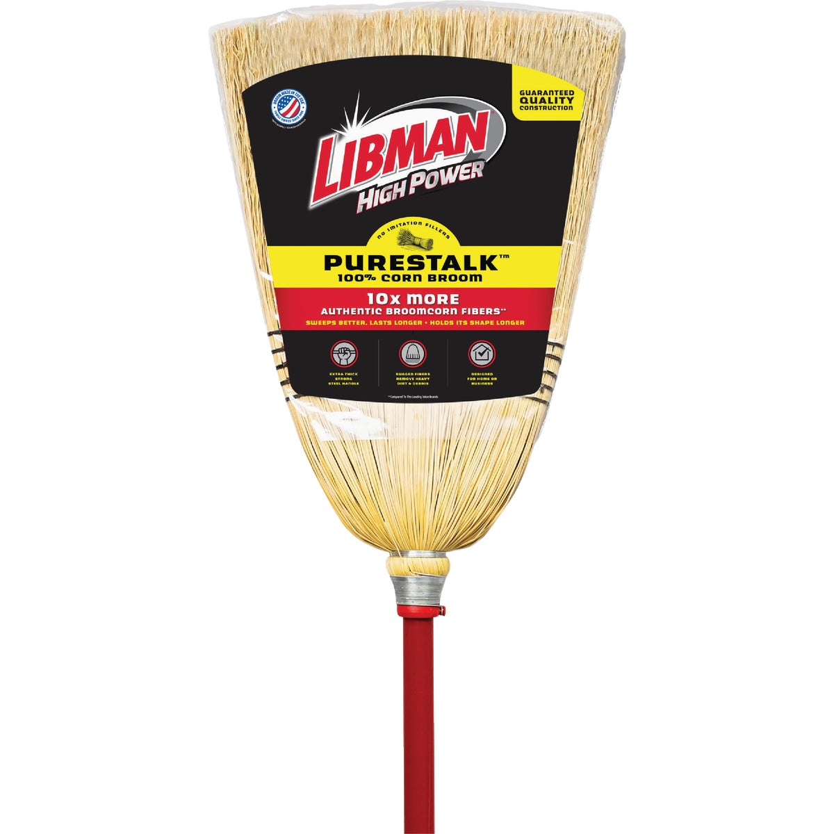 Libman 12.5 In. W. x 58 In. Steel Handle Corn Broom Image 2