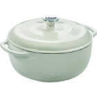 Lodge 6 Qt. White Enamel Dutch Oven Image 1