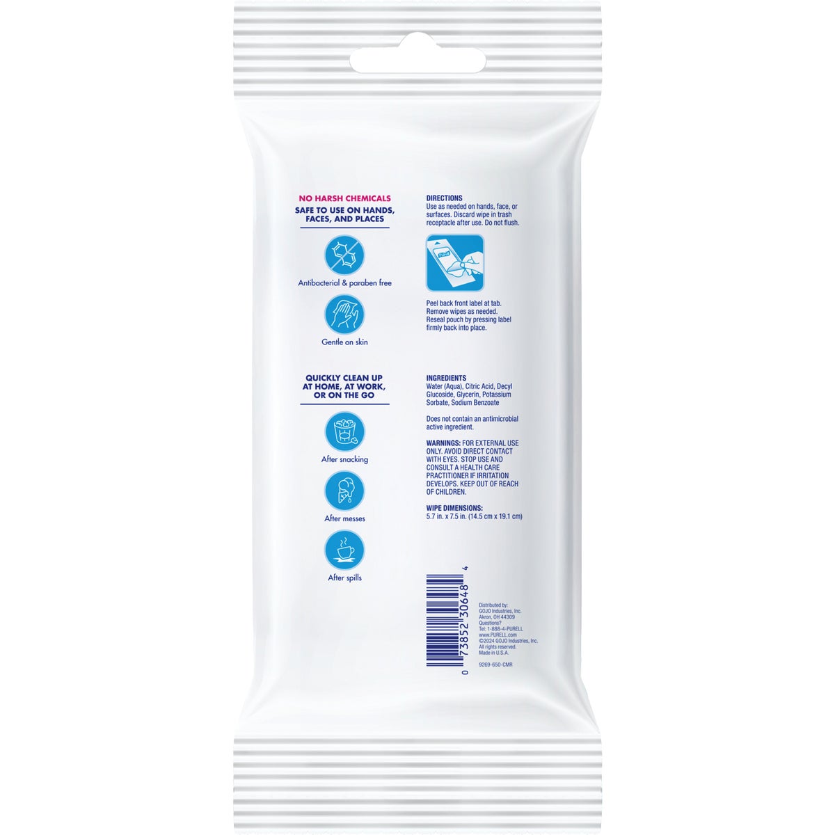 Purell Clean & Go Fresh Scent Skin and Surface Cleaning Wipes (20 Count) Image 7
