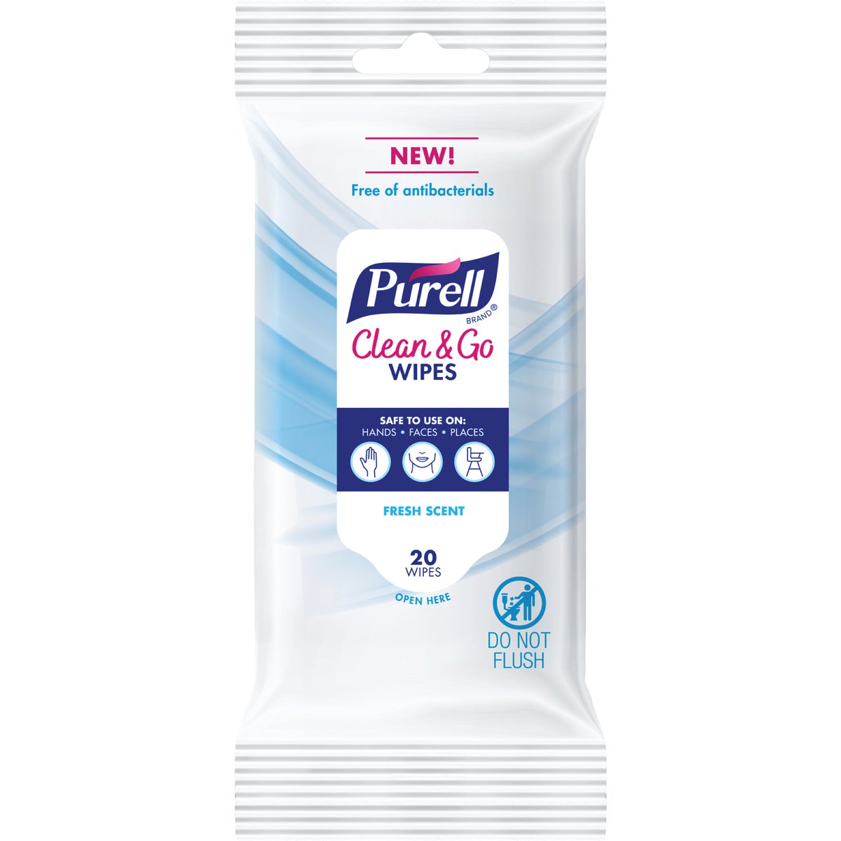 Purell Clean & Go Fresh Scent Skin and Surface Cleaning Wipes (20 Count)
